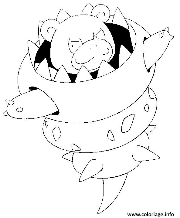 Coloriage pokemon mega evolution Flagadoss  JeColorie.com