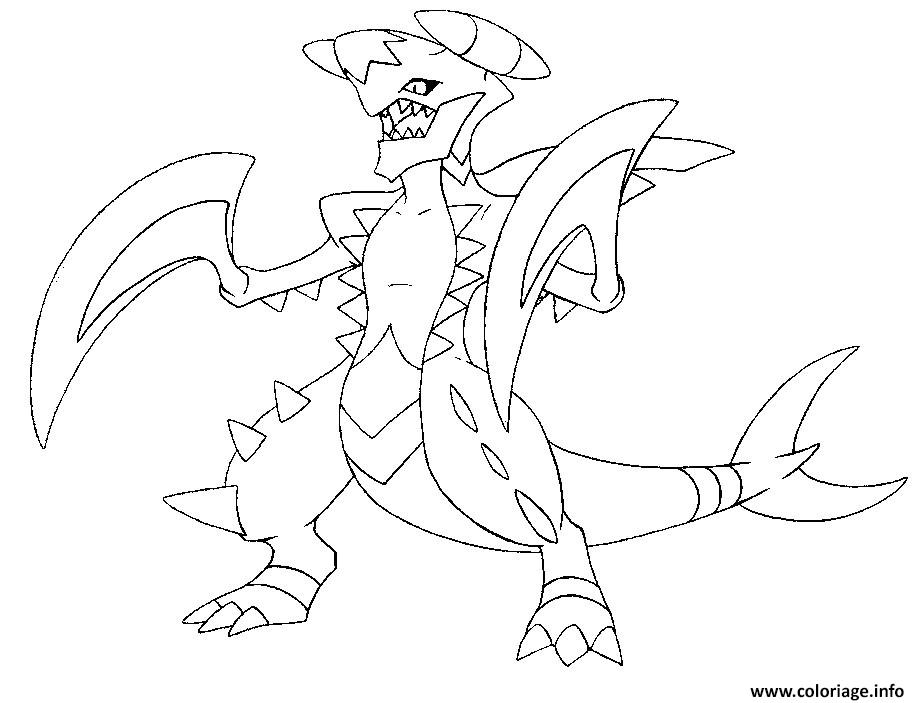 Coloriage Pokemon Mega Evolution Carchacrok Dessin Imprimer
