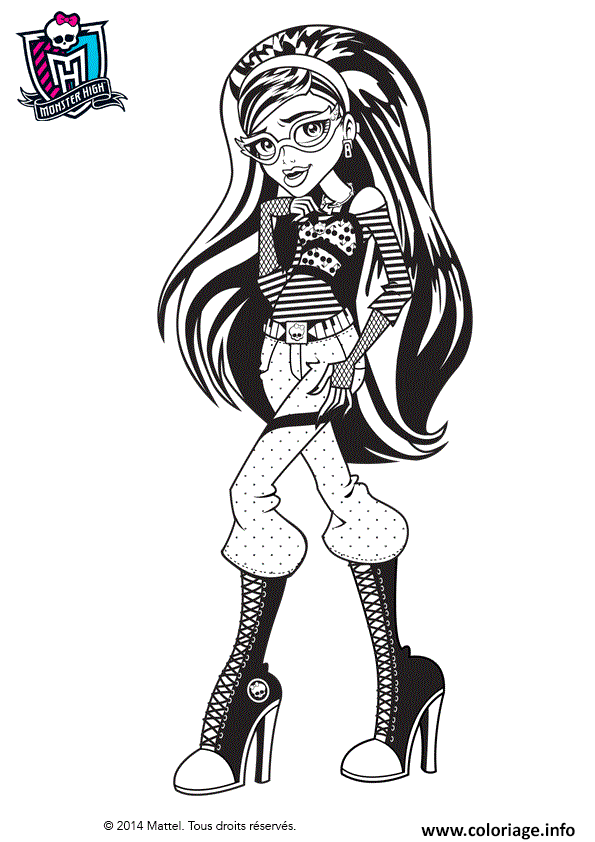 Coloriage Monster High Ghoulia Yelps Marche Dessin à Imprimer