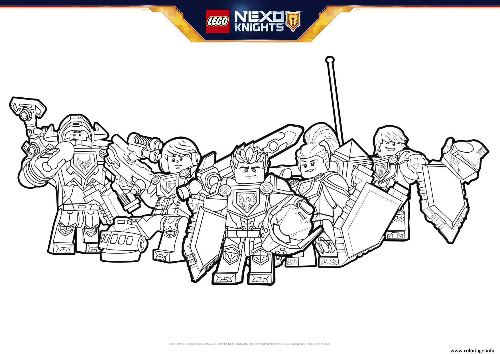 Coloriage Lego Nexo Knights Formation Boucliers Dessin à Imprimer