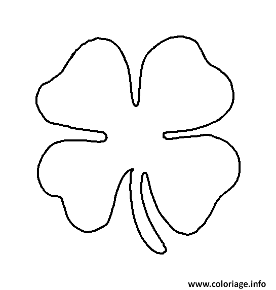 Dessin Shamrock symbol of ireland saint patricks day Coloriage Gratuit à Imprimer