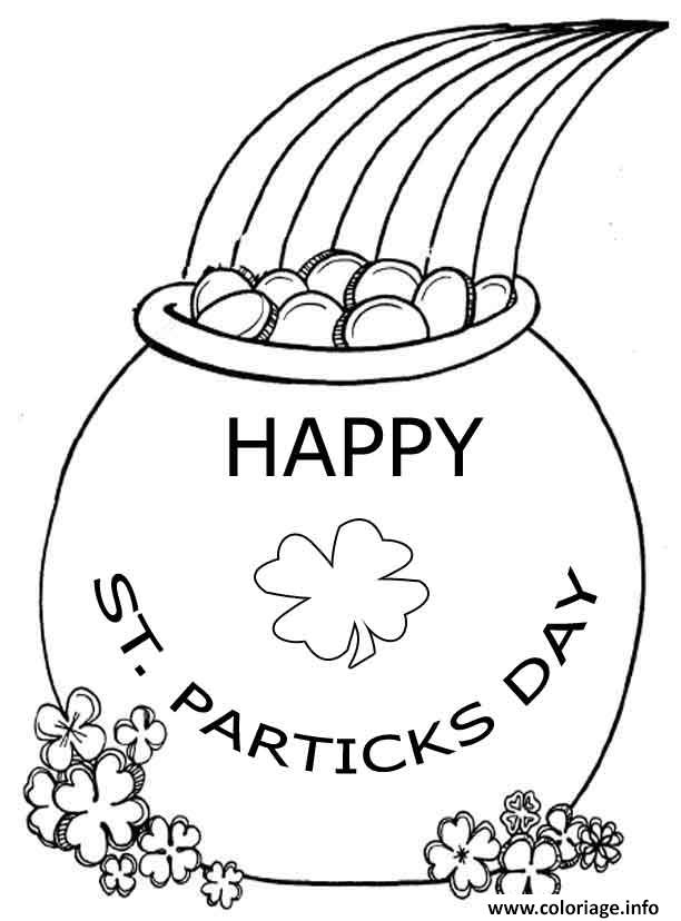 Coloriage Happy Saint Patrick 2 Dessin à Imprimer