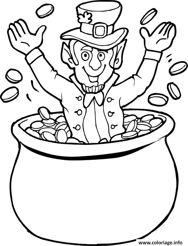 Dessin saint patrick dollars Coloriage Gratuit à Imprimer