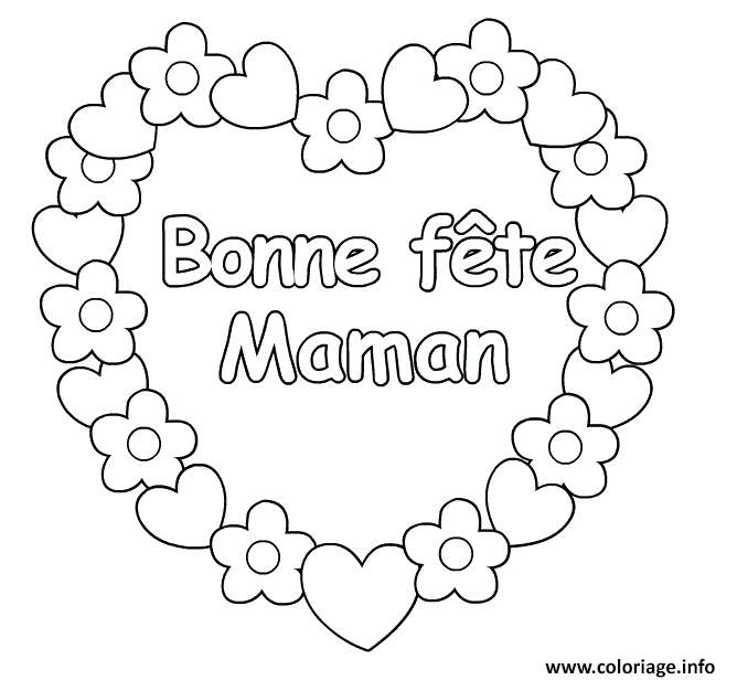 Coloriage De Fete Des Mere A Imprimer Gratuit