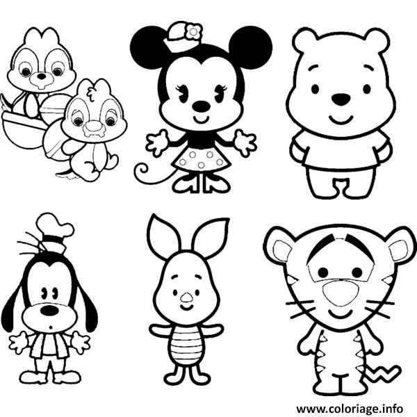 Dessin Disney Cute Tsum Tsum Coloriage Gratuit à Imprimer