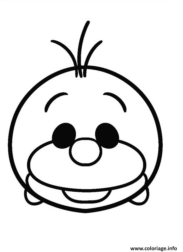 Dessin tsum tsum olaf frozen disney Coloriage Gratuit à Imprimer