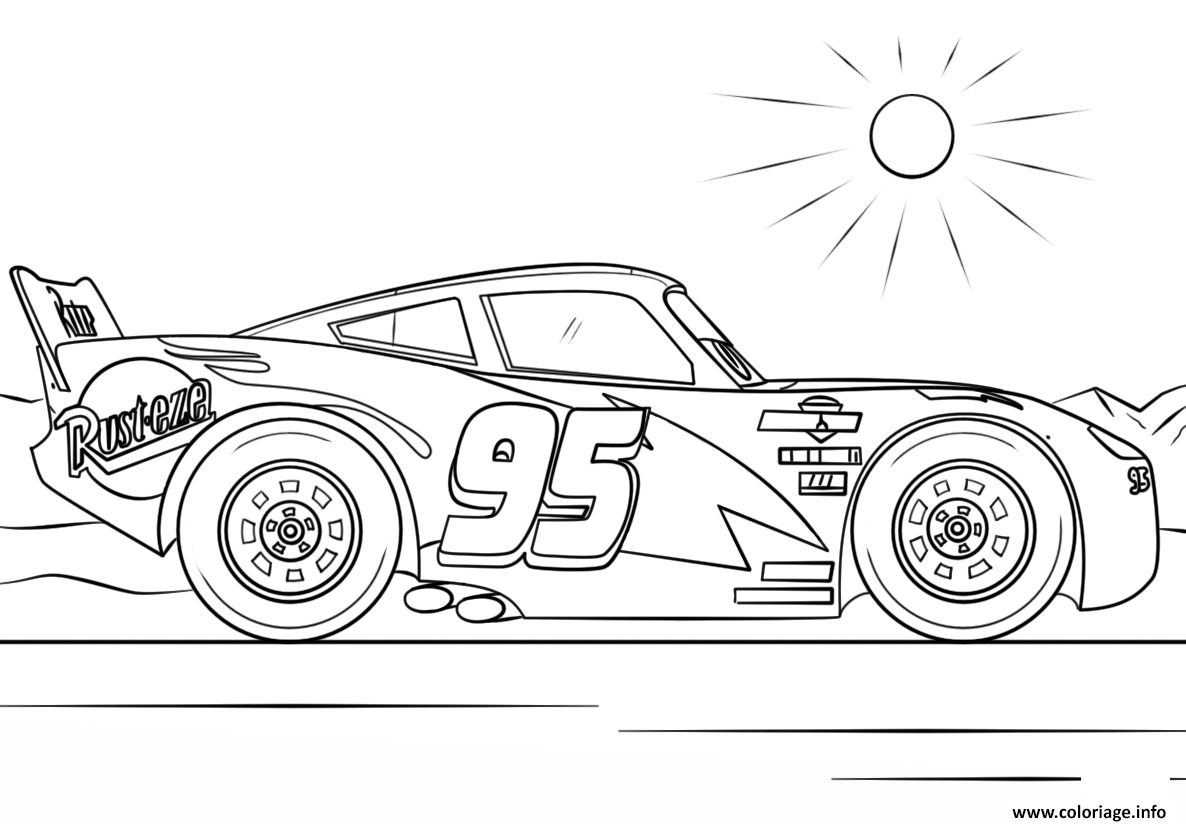 Coloriage Cars Flash Mcqueen A Imprimer