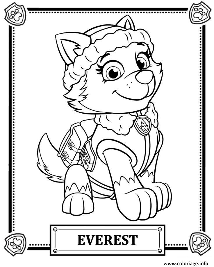 Dessin everest pat patrouille Coloriage Gratuit à Imprimer