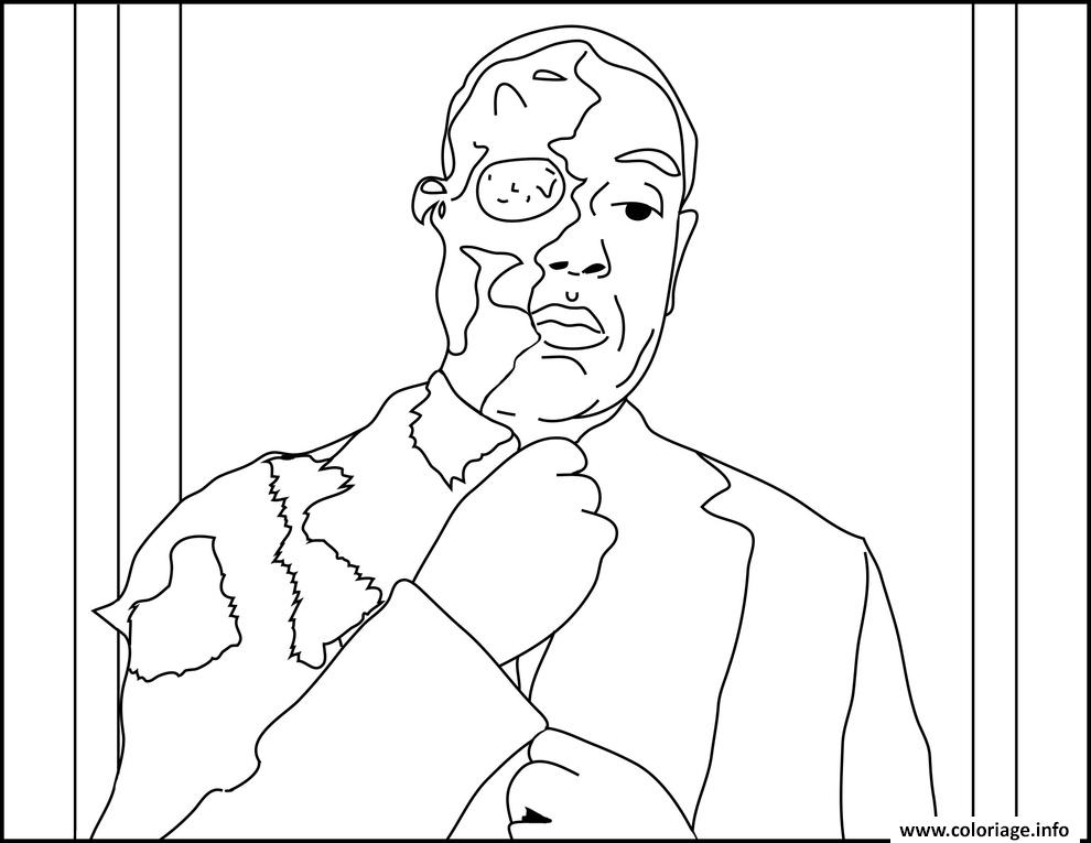 Coloriage Two Face Gus Breaking Bad Dessin à Imprimer