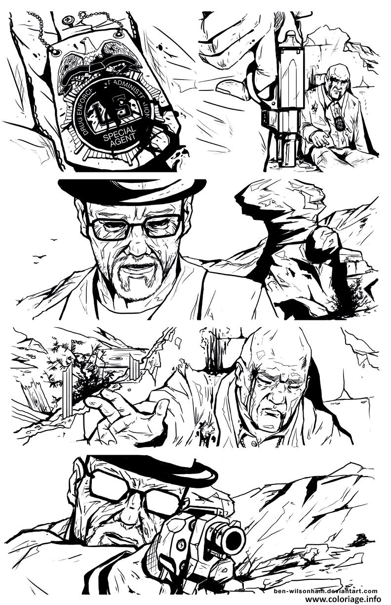 Dessin breaking bad comic strip Coloriage Gratuit à Imprimer