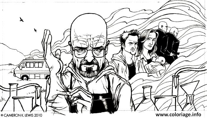 Dessin adult breaking bad dessin Coloriage Gratuit à Imprimer