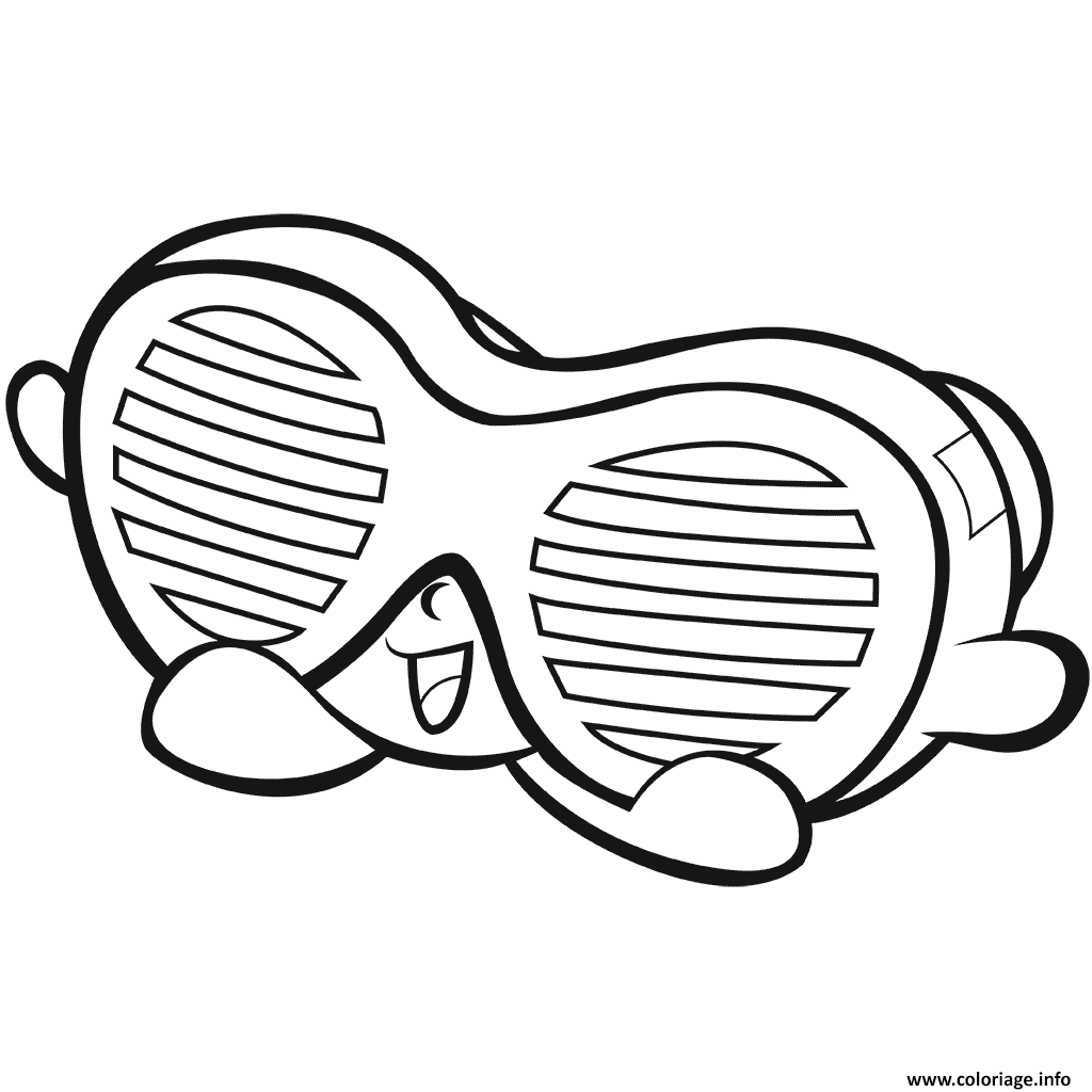 Dessin saison 7 Shopkins Party Glasses Coloriage Gratuit à Imprimer