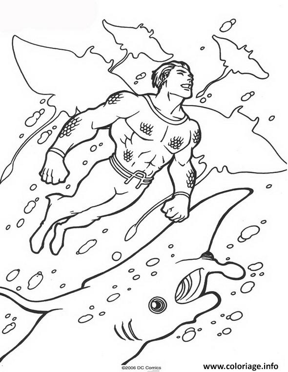 Dessin aquaman et ses amis Coloriage Gratuit à Imprimer