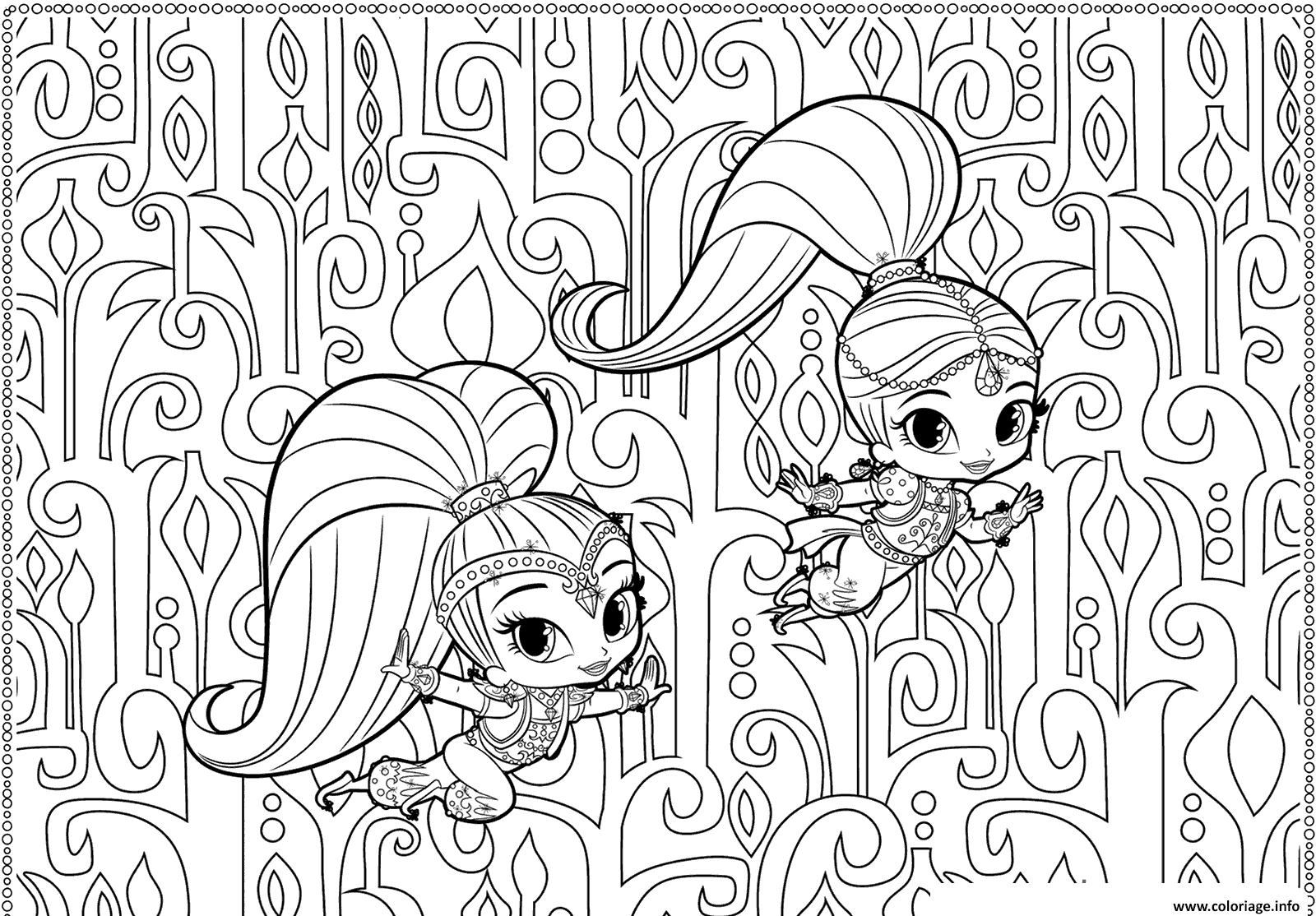 Dessin shimmer et shine Printables Coloriage Gratuit à Imprimer