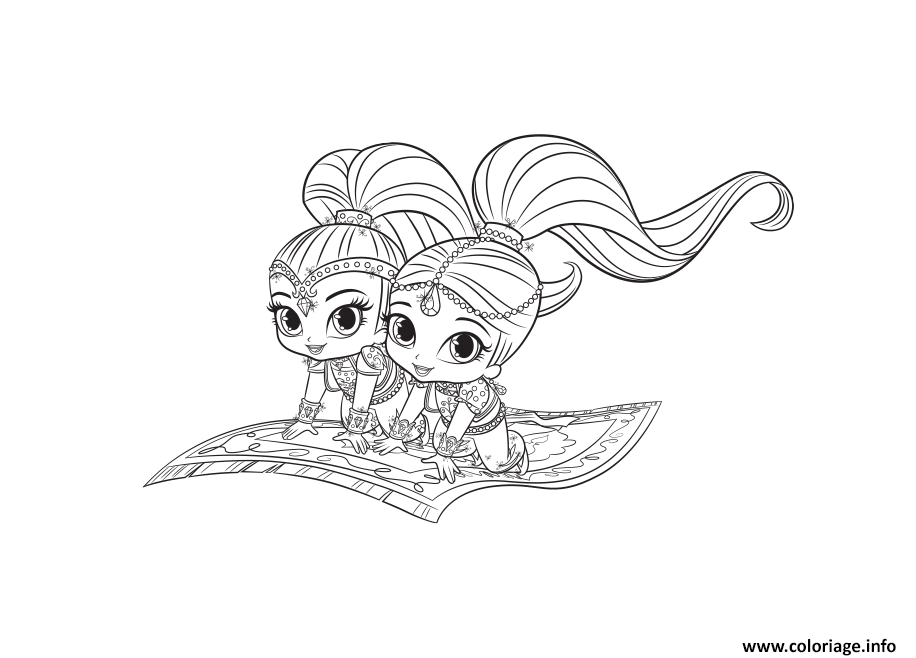 Dessin Shimmer Shine Printable Coloriage Gratuit à Imprimer