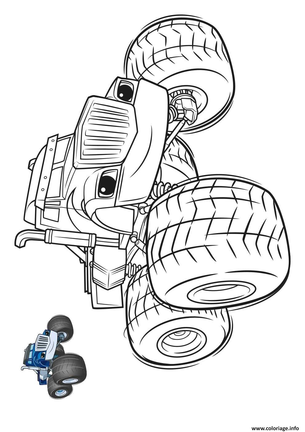 Coloriages Blaze et les Monster machines (avec AJ, Crusher, …)