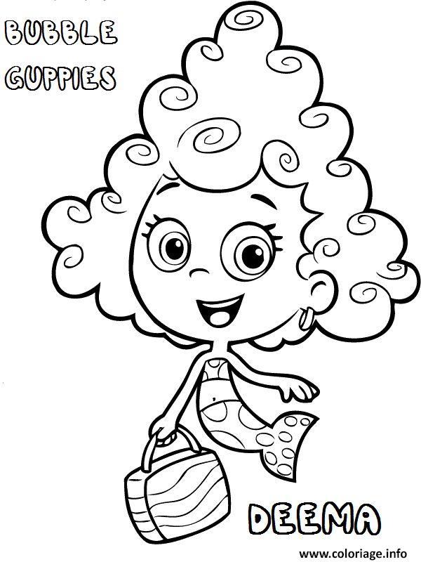 Dessin Bubble Guppies Deema 2 Coloriage Gratuit à Imprimer