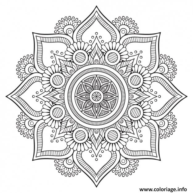 Dessin mandala floral background design hd Coloriage Gratuit à Imprimer