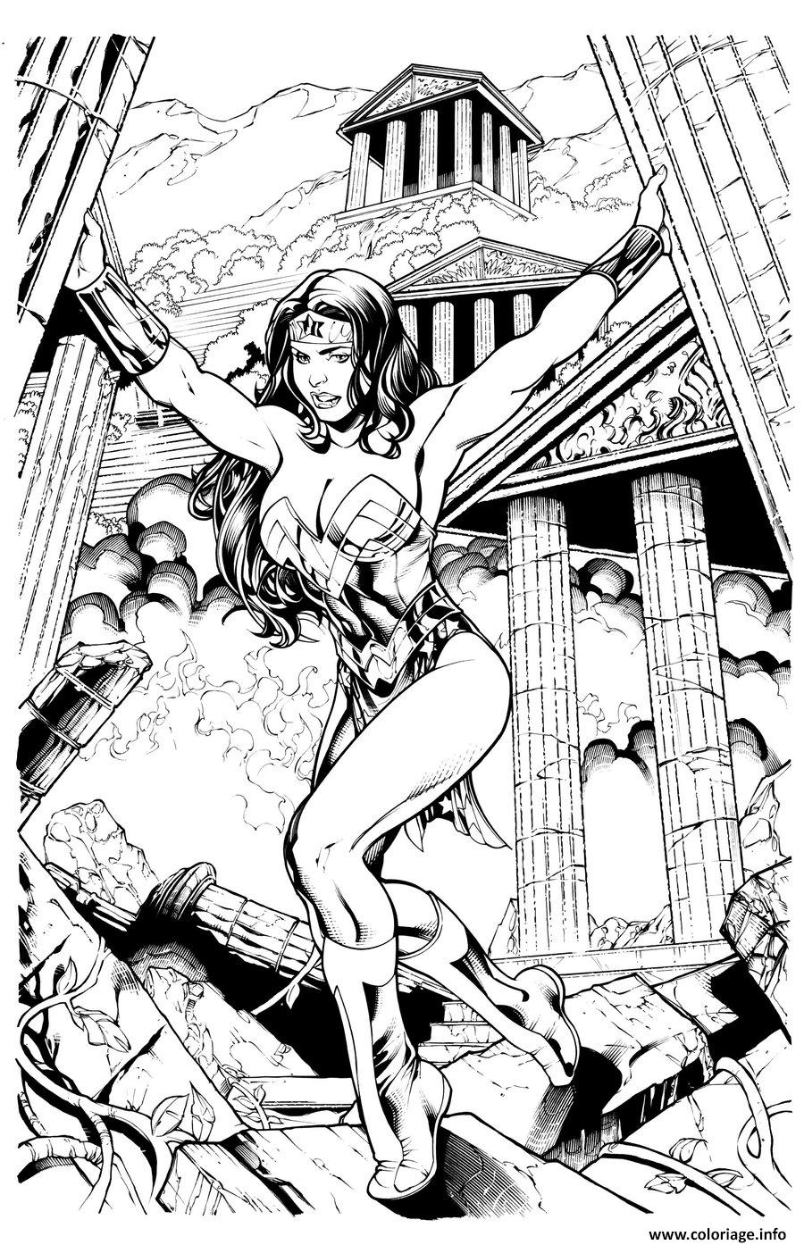Coloriage Kevin Sharpe Wonder Woman Inks By Frisbeegod Dessin à Imprimer