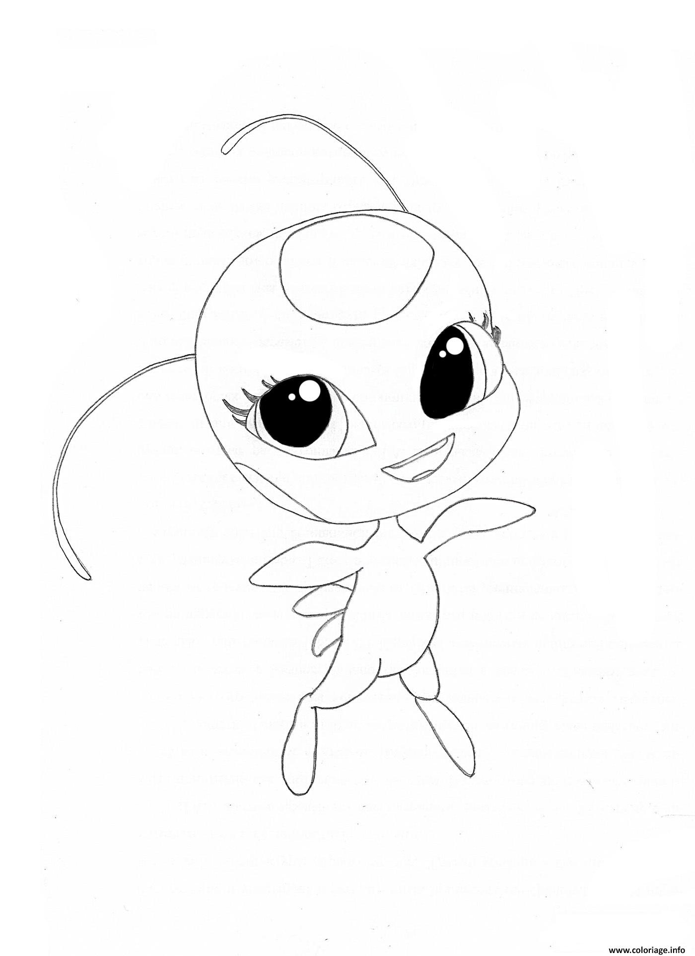 Dessin Noir chat Ladybug Coloriage Gratuit à Imprimer