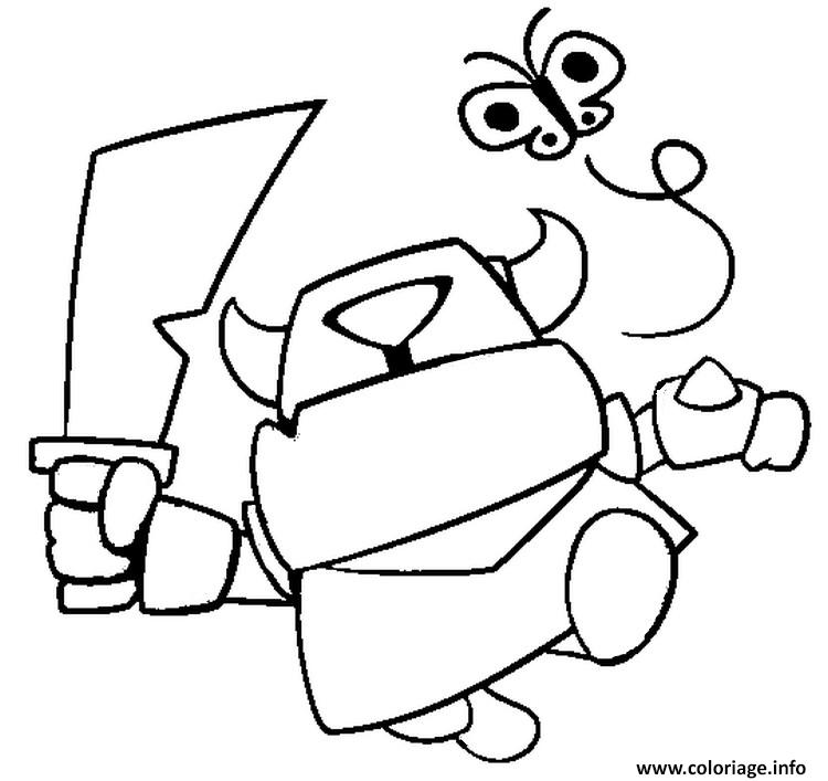 Dessin clash royale mini pekka Coloriage Gratuit à Imprimer