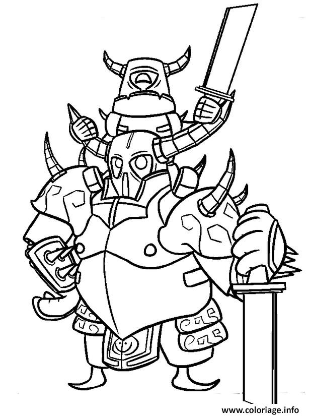 Dessin clash royale pekka clash of clans Coloriage Gratuit à Imprimer