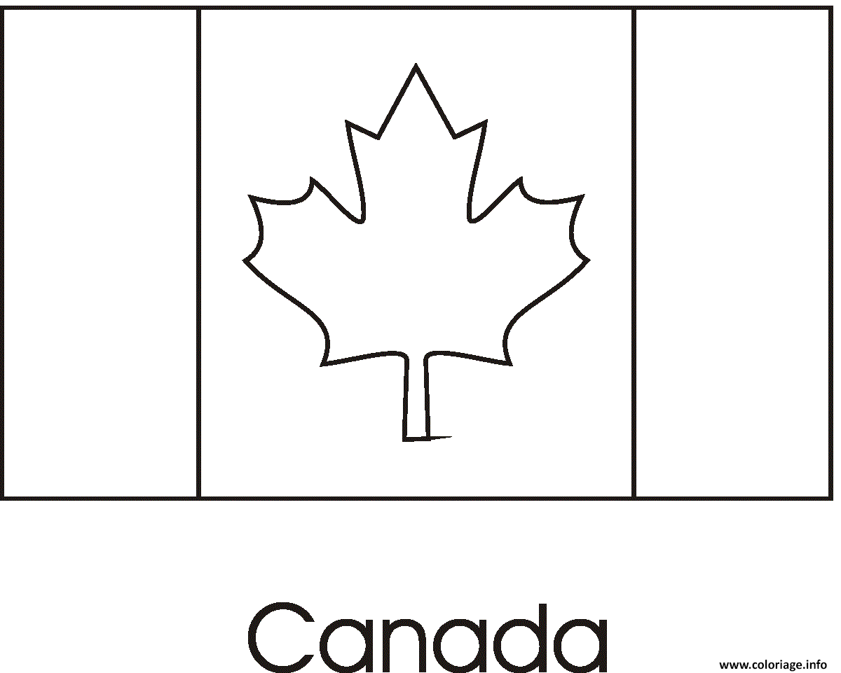 Dessin drapeau canada flag day Coloriage Gratuit à Imprimer