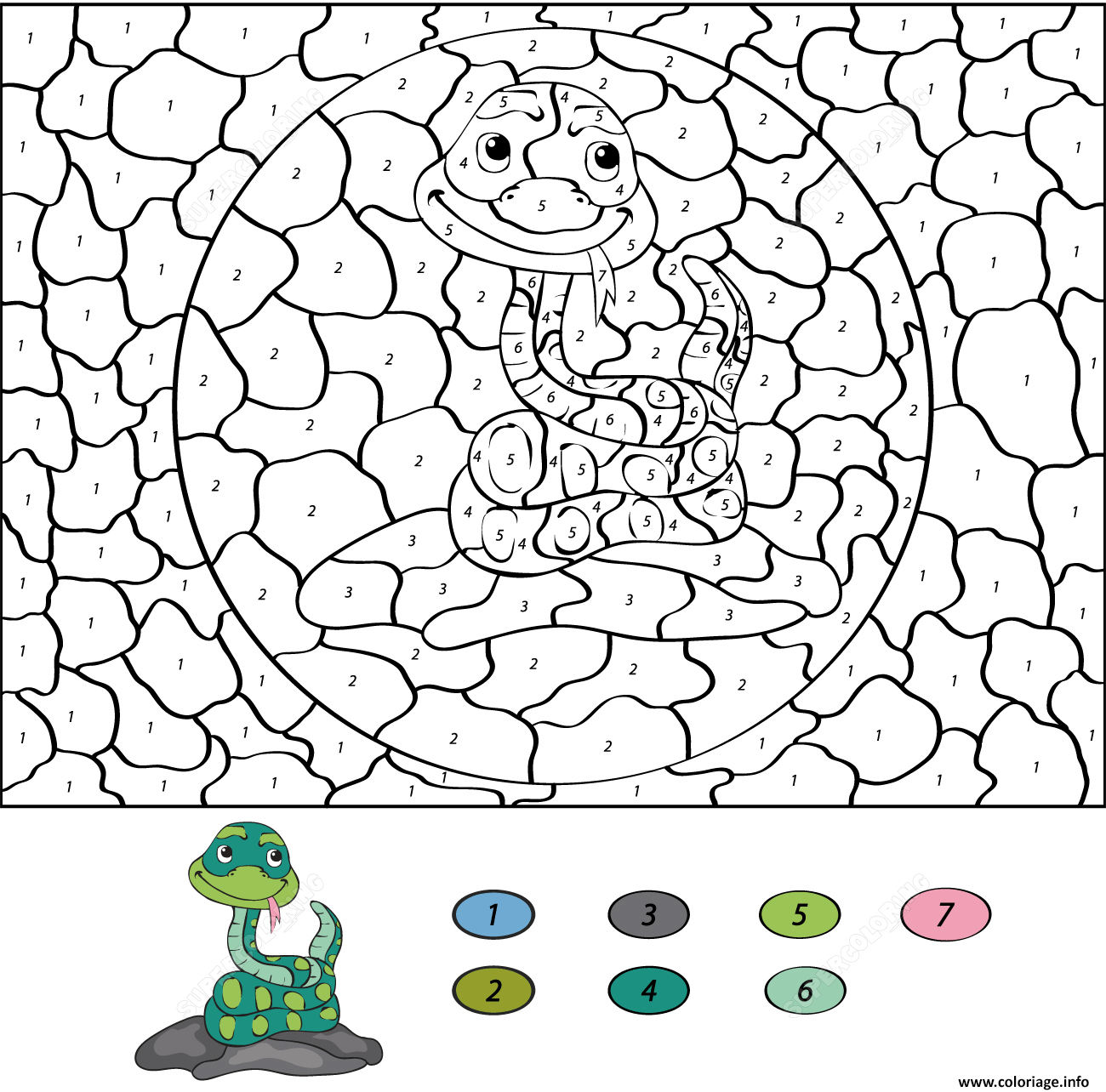 Dessin cartoon snake magique Coloriage Gratuit à Imprimer