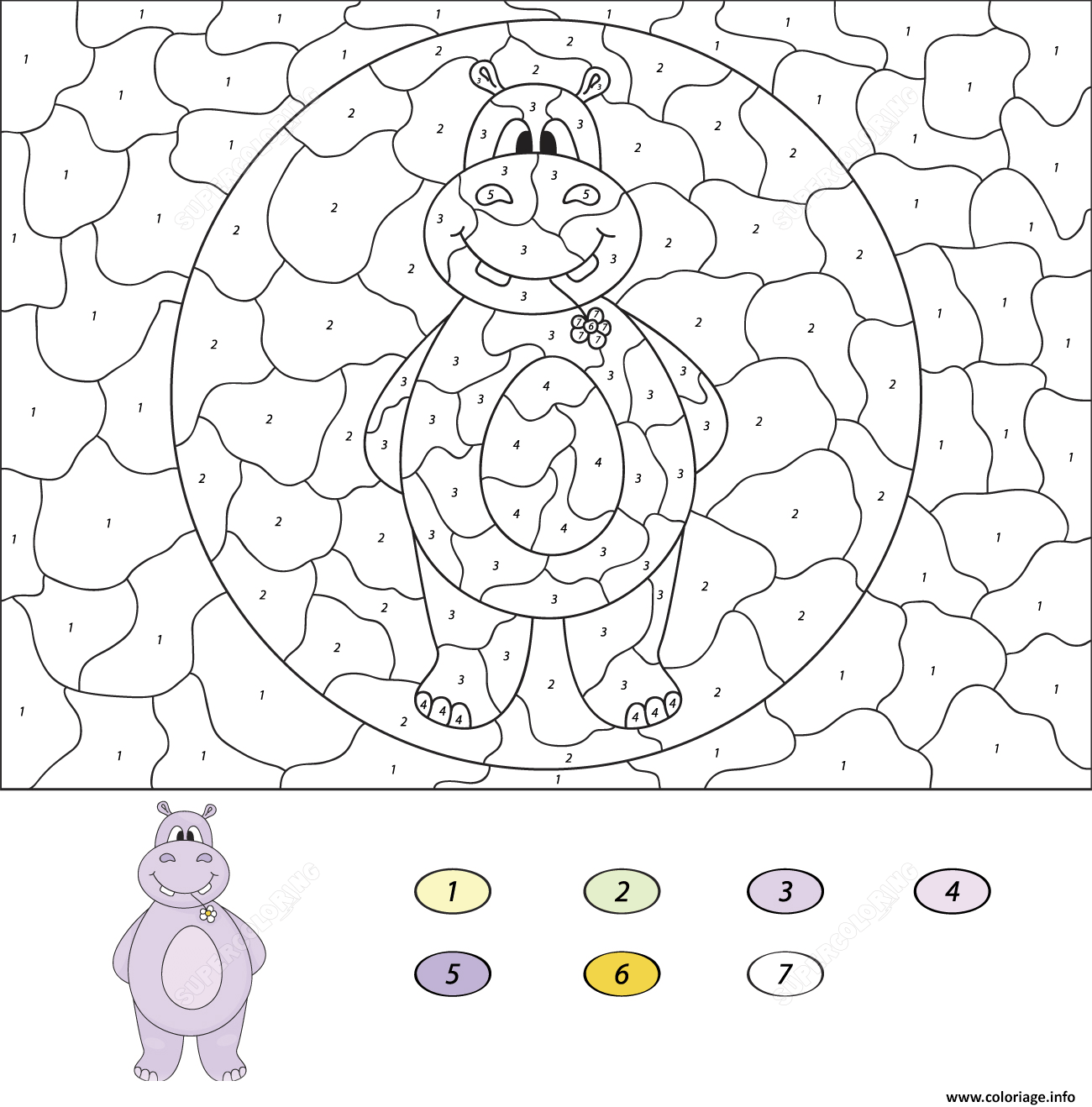 Dessin cartoon hippo magique Coloriage Gratuit à Imprimer