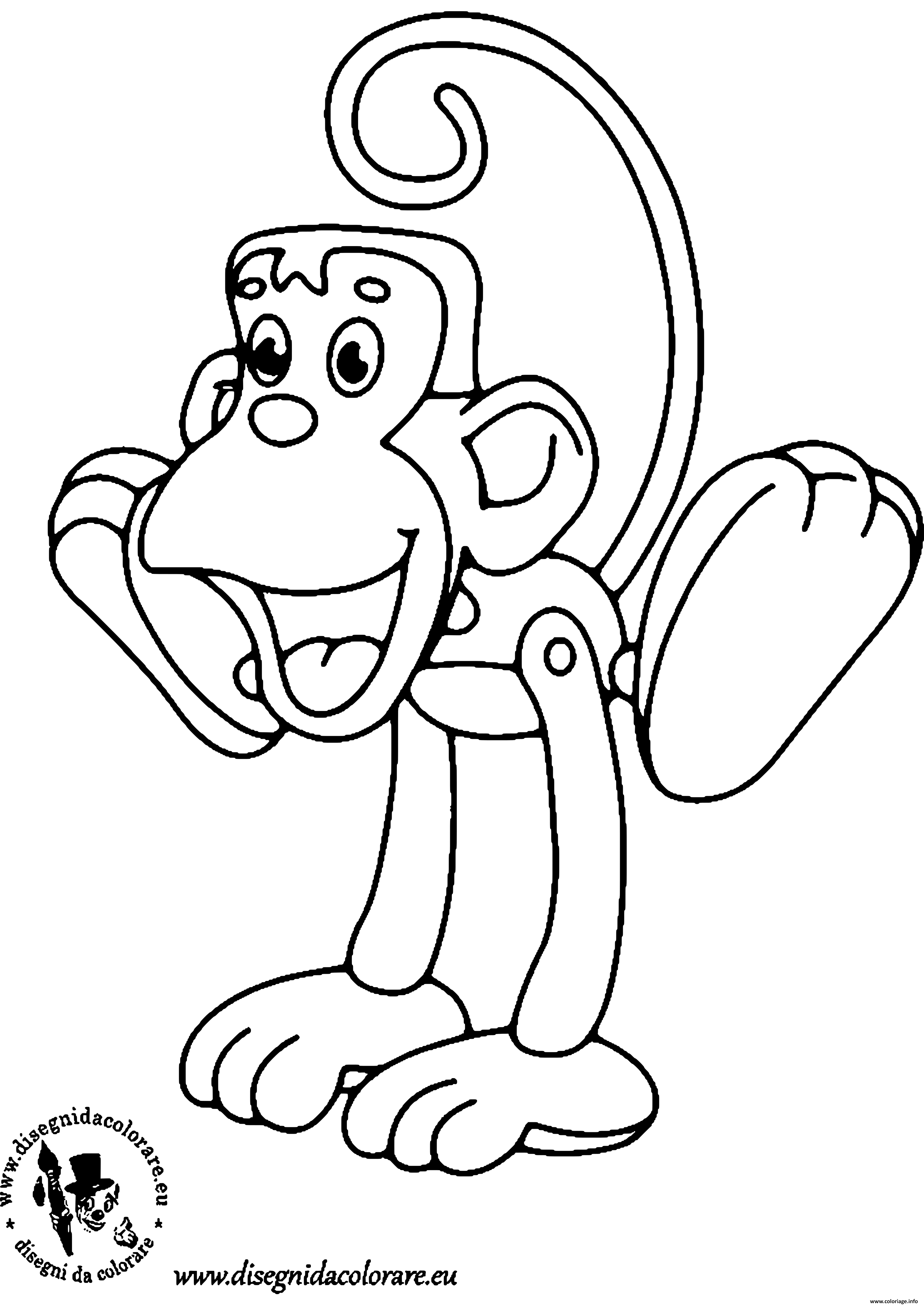 Coloriage Singe Rigolo Dessin Singe A Imprimer