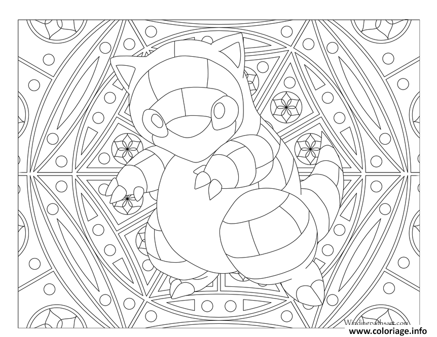 Dessin Adulte Pokemon Mandala Sandshrew Coloriage Gratuit à Imprimer