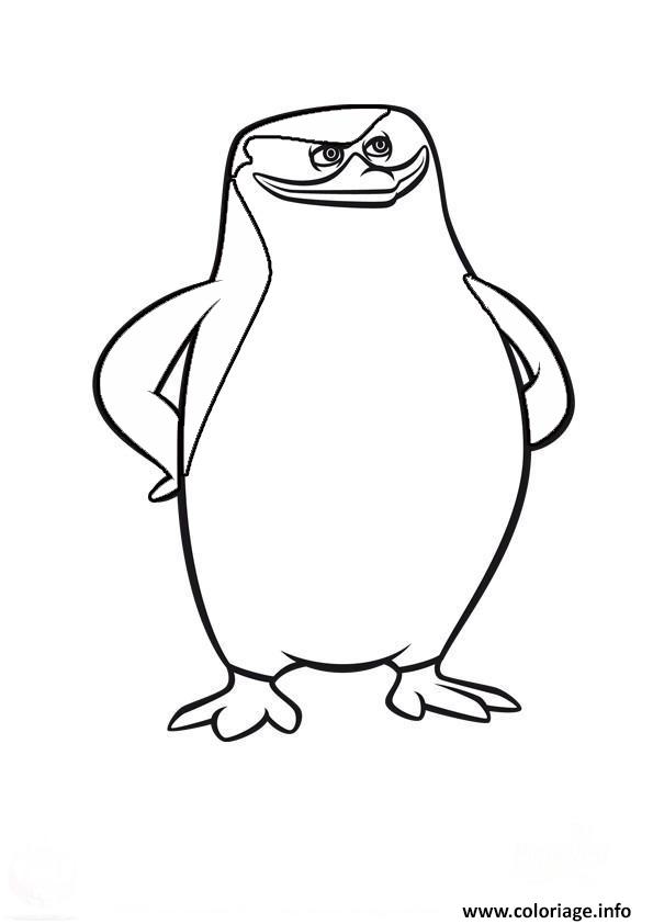 Dessin pingouins de madagascar confiant Coloriage Gratuit à Imprimer