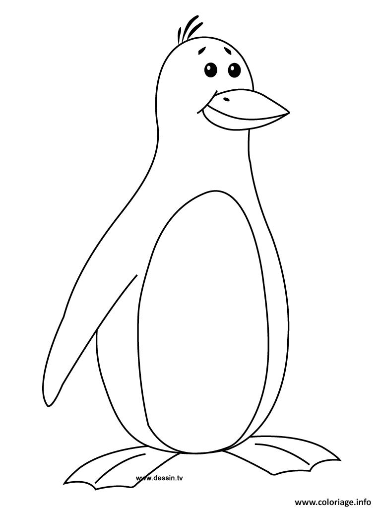 Dessin pingouin facile pour enfant Coloriage Gratuit à Imprimer