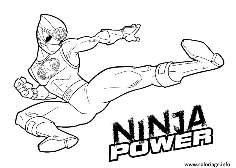 Coloriage Ninja Power Rangers S For Kids Dessin à Imprimer