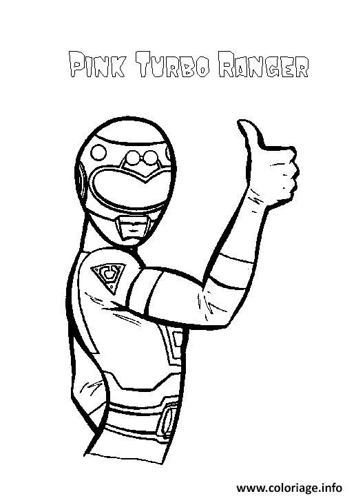 Dessin turbo pink power rangers Coloriage Gratuit à Imprimer