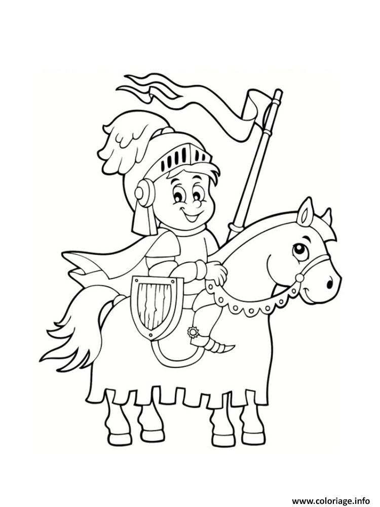 Coloriage à imprimer : Un chevalier