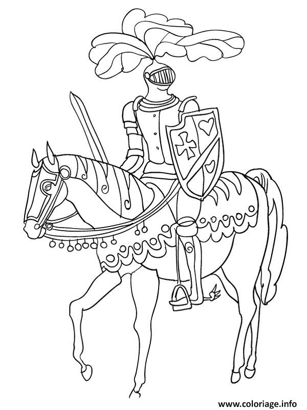 Coloriage Chevalier Tres Fort Dessin Chevalier A Imprimer