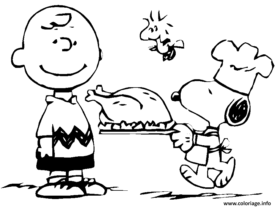 Coloriage Peanuts Action De Grace Day Snoopy Dessin à Imprimer
