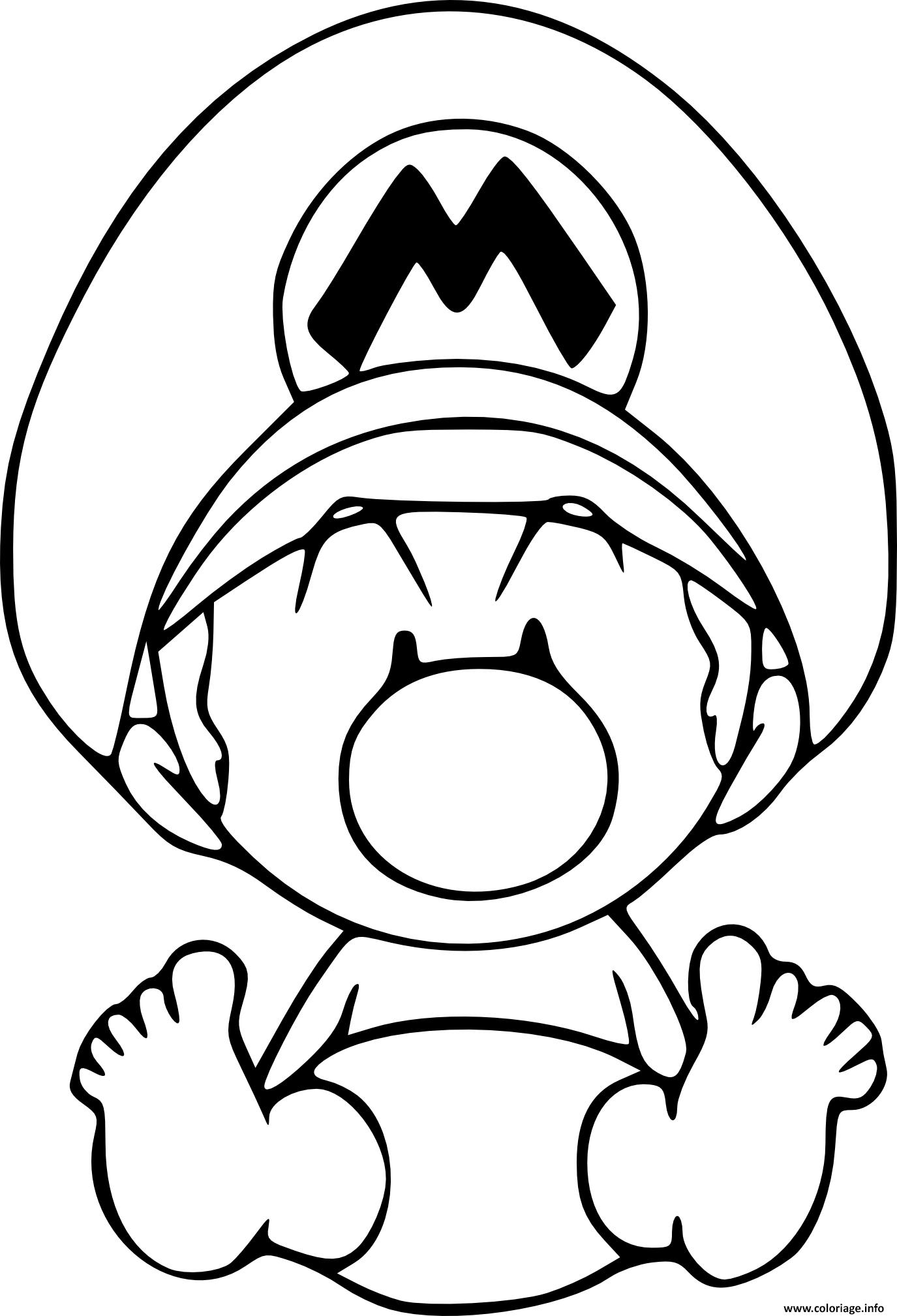 Coloriage bebe mario  JeColorie.com