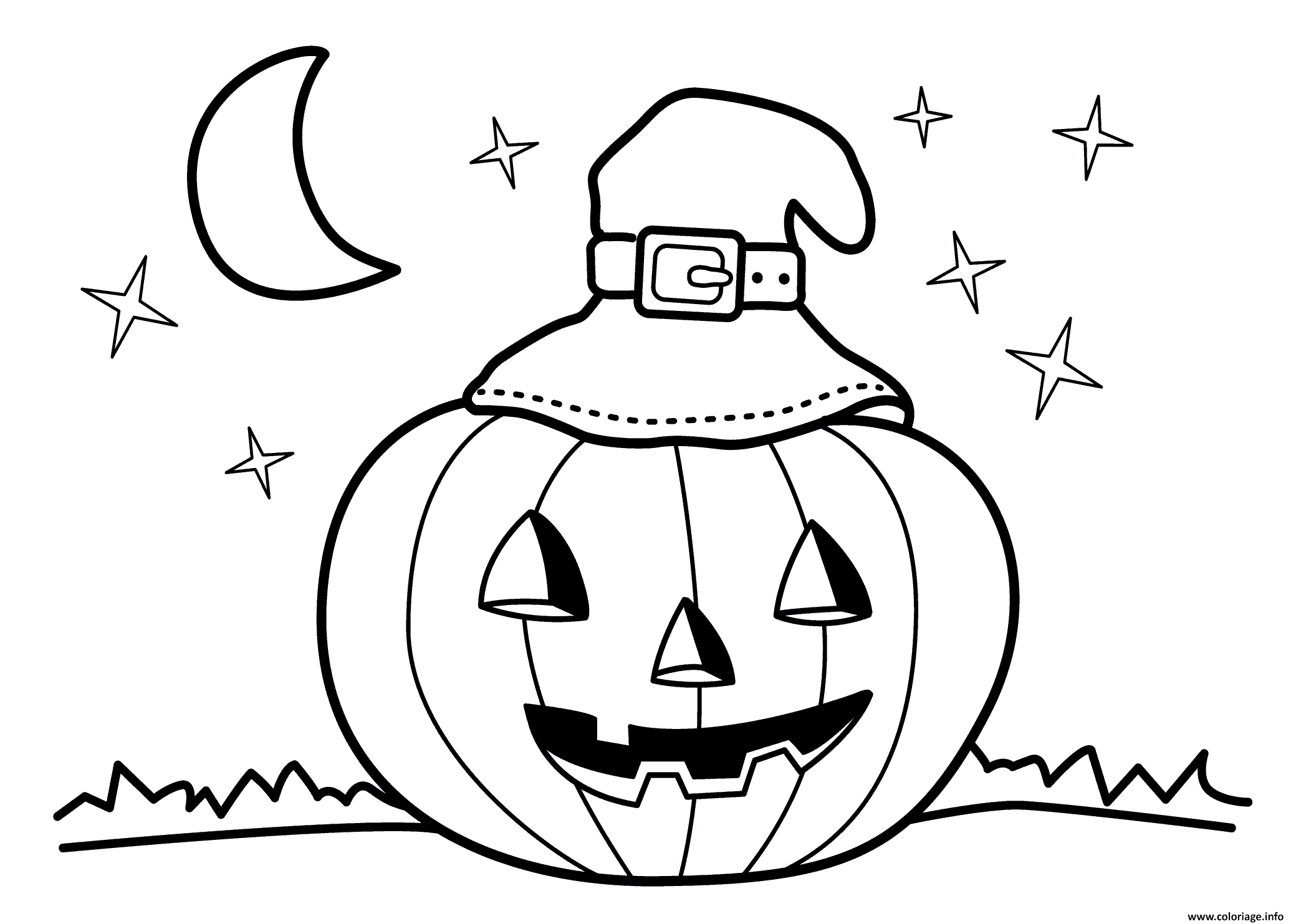 Coloriage Halloween Maternelle Facile Enfant Dessin Halloween à imprimer