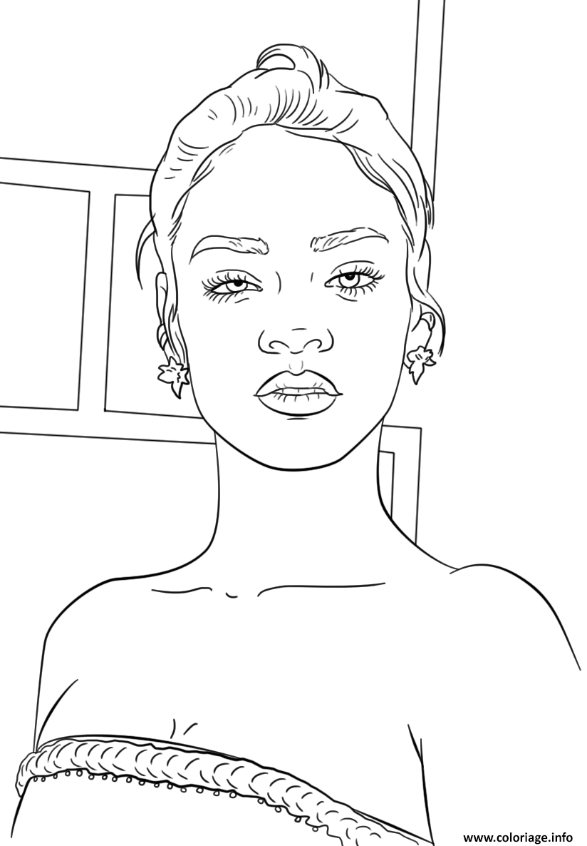 Coloriage Rihanna Celebrite Star Dessin Celebrite Imprimer Coloriage Rihanna Celebrite Star Dessin Celebrite Imprimer