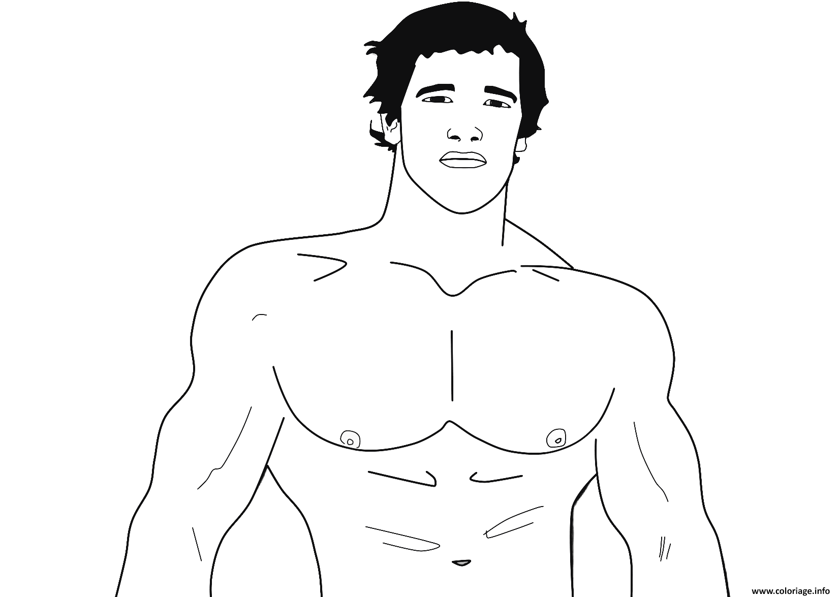 Dessin arnold schwarzenegger celebrite star Coloriage Gratuit à Imprimer