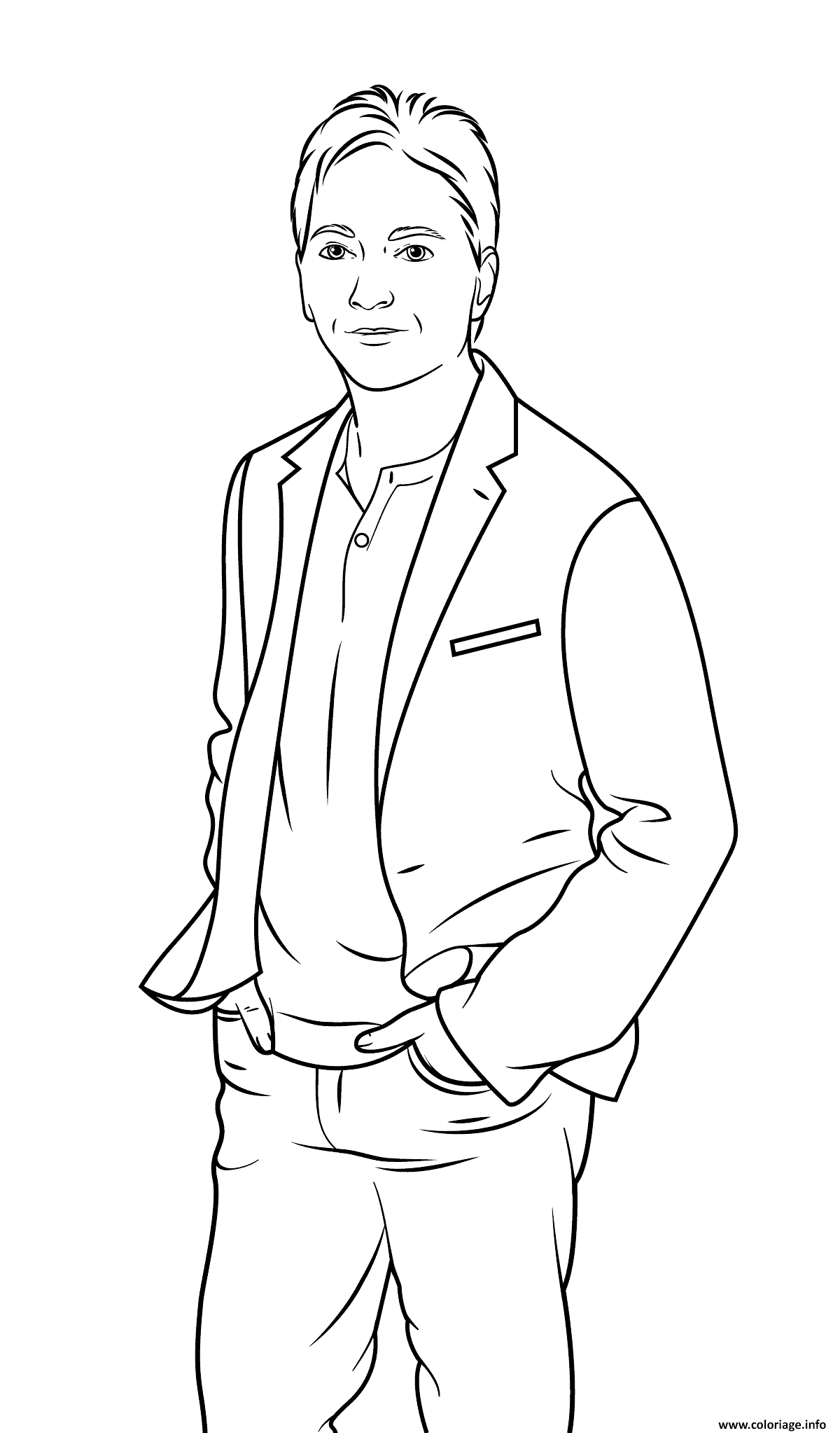 Dessin scott baio celebrite star Coloriage Gratuit à Imprimer