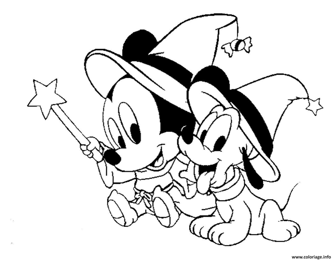 Dessin baby mickey disney halloween disney Coloriage Gratuit à Imprimer