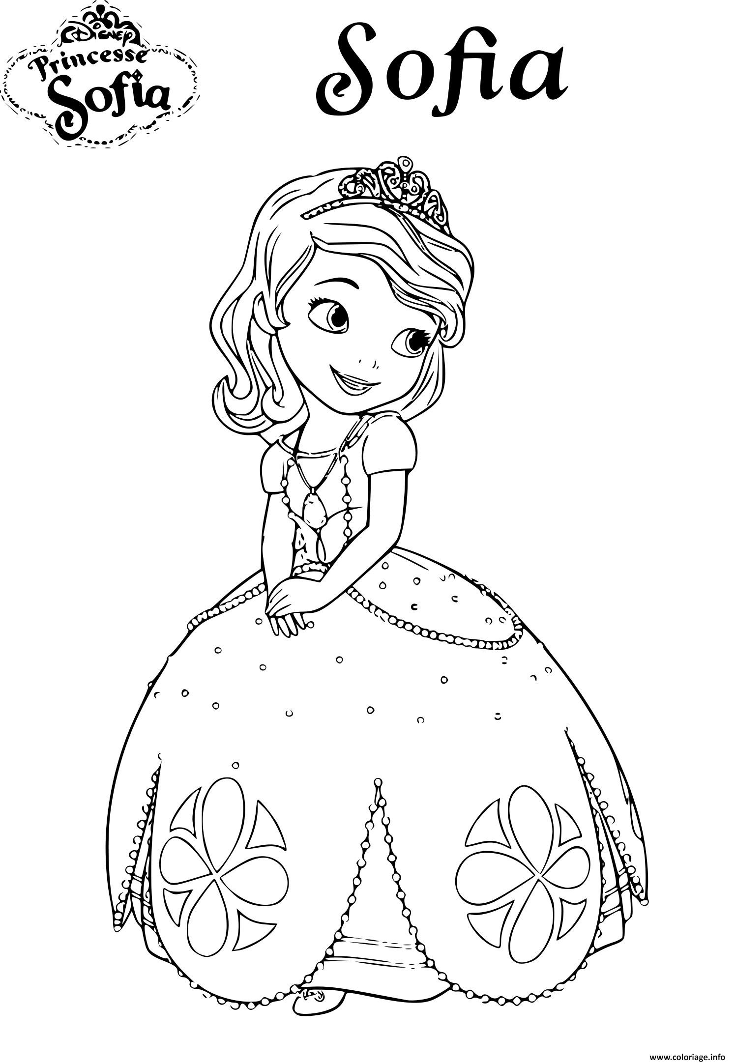  Coloriage  Princesse  Sofia  Disney Dessin Princesse  Sofia   