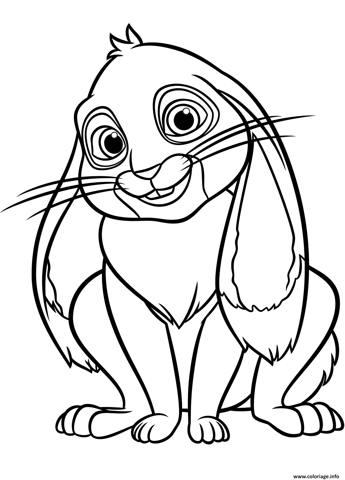 Dessin clover le lapin de princesse sofia Coloriage Gratuit à Imprimer