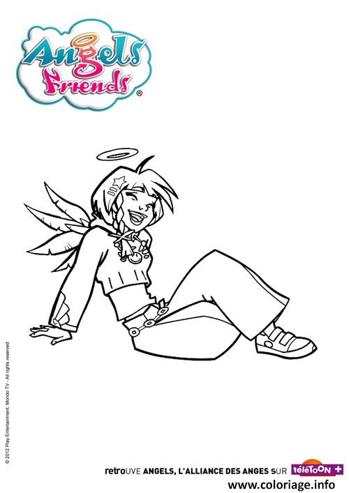 Dessin angels friends miki Coloriage Gratuit à Imprimer