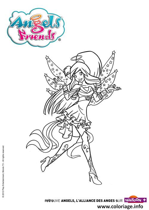 Dessin angels friends raf robe Coloriage Gratuit à Imprimer