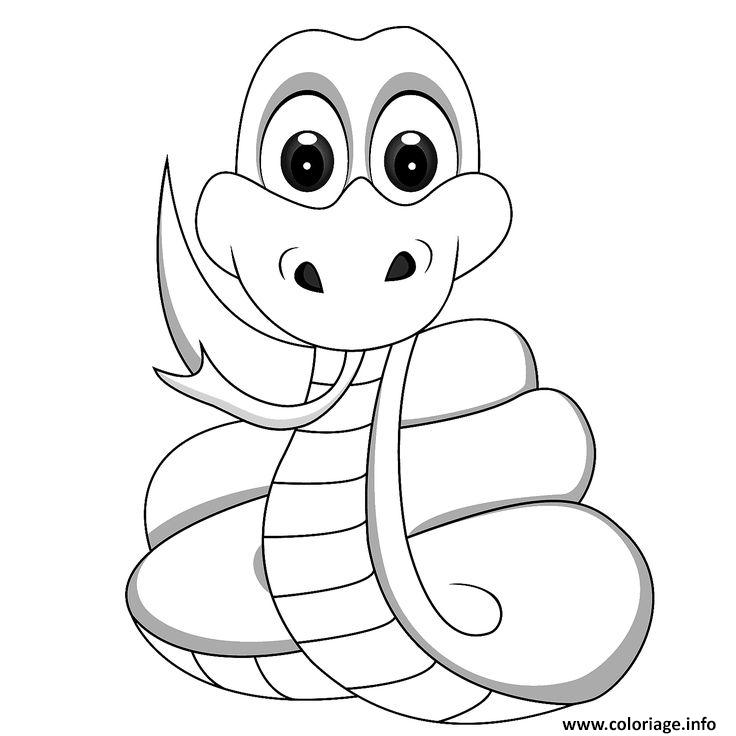 Dessin bebe serpent animaux Coloriage Gratuit à Imprimer