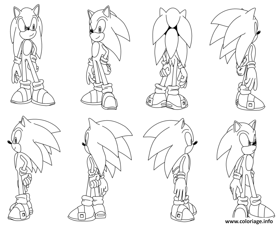 Dessin sonic the hedgehog by darkhedgehog23 Coloriage Gratuit à Imprimer